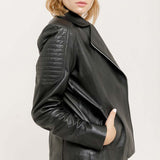 The New Classic Leather Jacket -<br> Black