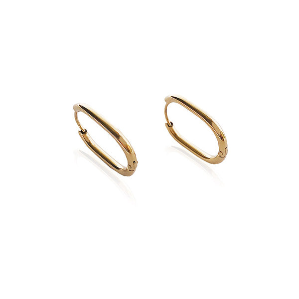 Oblong Hoop Earrings