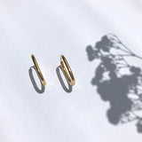Oblong Hoop Earrings