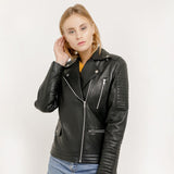 Zanzibar Motorcycle Leather Jacket -<br> Black