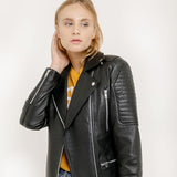 Zanzibar Motorcycle Leather Jacket -<br> Black