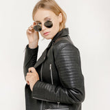 Zanzibar Motorcycle Leather Jacket -<br> Black