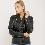 Zanzibar Motorcycle Leather Jacket -<br> Black